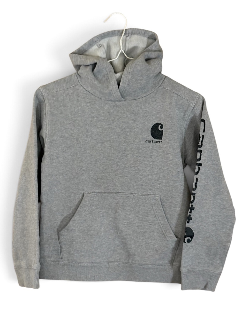 Carhartt Kids' Heather Gray Logo Pullover Hoodie